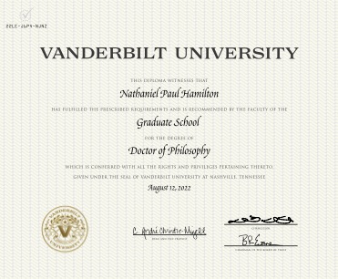 Doctor of Philosophy Diploma
